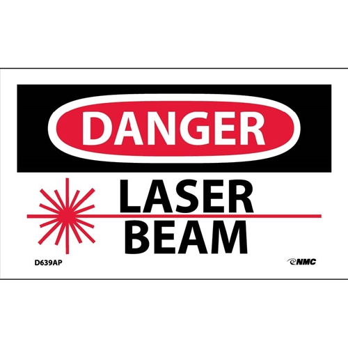 Danger Laser Beam Label (D639AP)