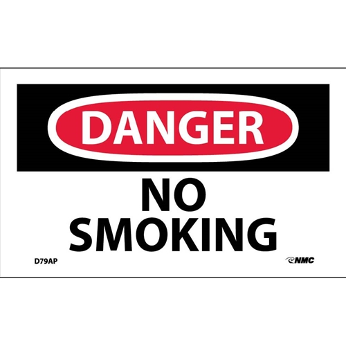 Danger No Smoking Label (D79AP)