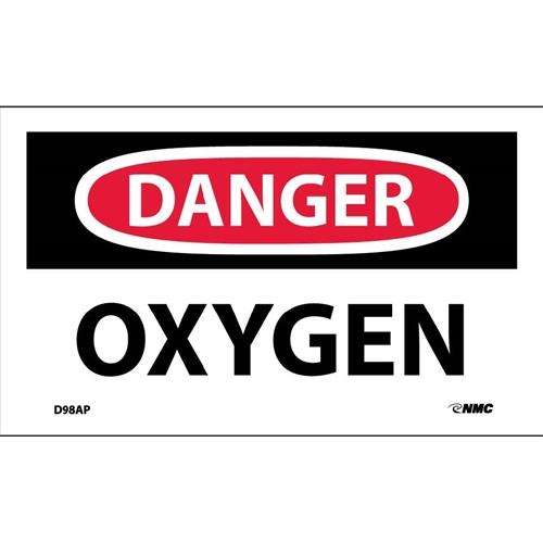 Danger Oxygen Label (D98AP)
