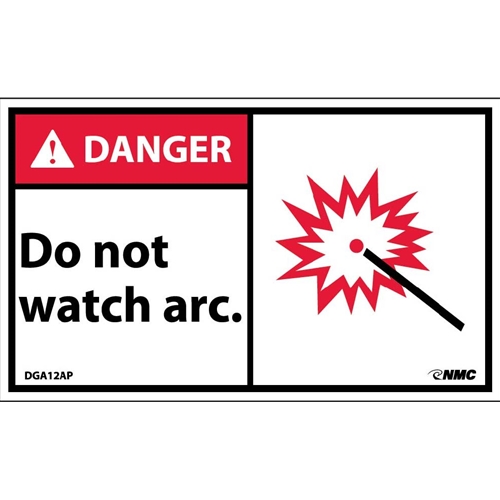 Danger Do Not Watch The Arc Label (DGA12AP)