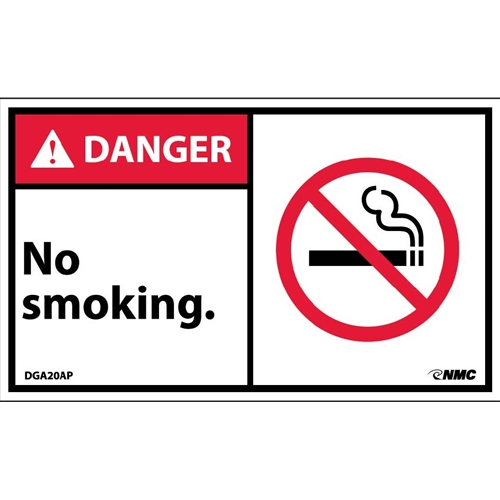Danger No Smoking Label (DGA20AP)