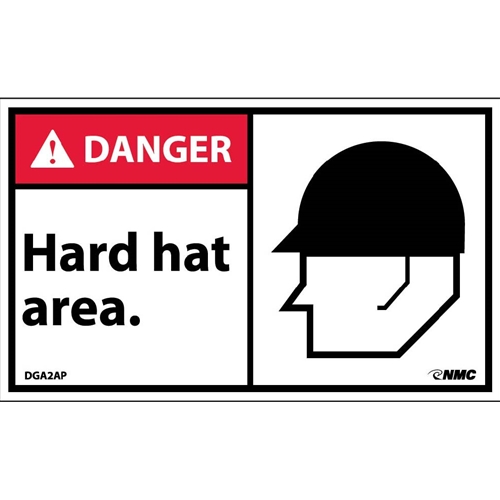 Danger Hard Hat Area Label (DGA2AP)