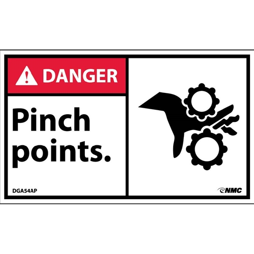 Danger Pinch Points Label (DGA54AP)
