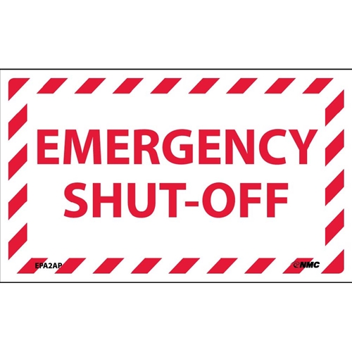 Emergency Shut-Off Label (EPA2AP)