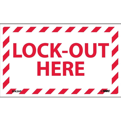 Lock-Out Here Label (EPA3AP)