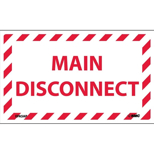 Main Disconnect Label (EPA5AP)