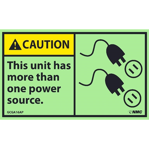 Caution This Unit Has More Than One Power Source Label (GCGA16AP)