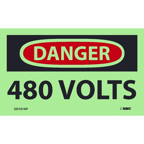 Danger 480 Volts Label (GD101AP)