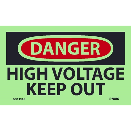 Danger High Voltage Keep Out Label (GD139AP)