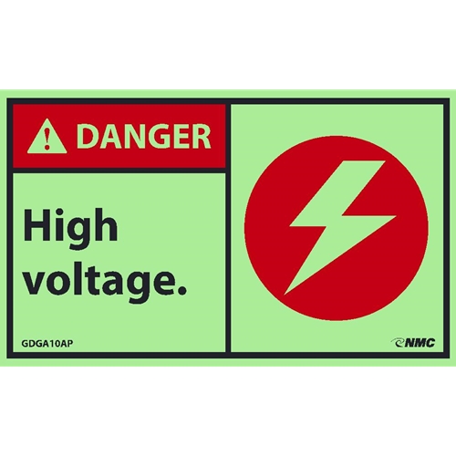 Danger High Voltage Label (GDGA10AP)