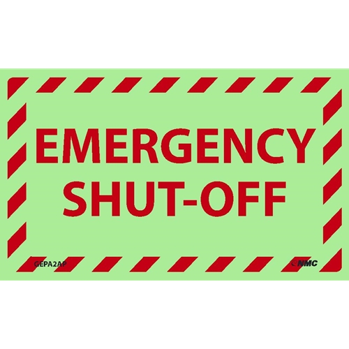 Emergency Shut-Off Label (GEPA2AP)