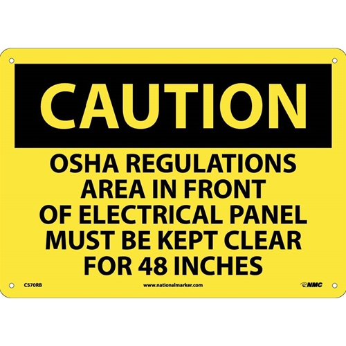 Caution Electrical Hazard Sign (C570RB)