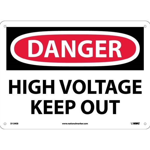 Danger High Voltage Keep Out Sign (D139EB)