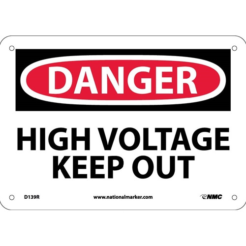 Danger High Voltage Keep Out Sign (D139R)