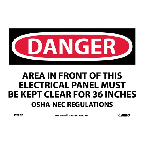Danger Electrical Hazard Sign (D225P)