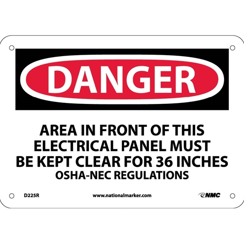 Danger Electrical Hazard Sign (D225R)