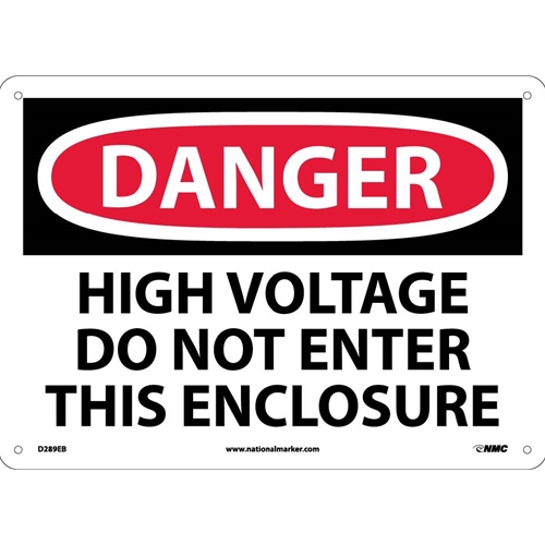 Danger High Voltage Do Not Enter This Enclosure Sign (D289EB)