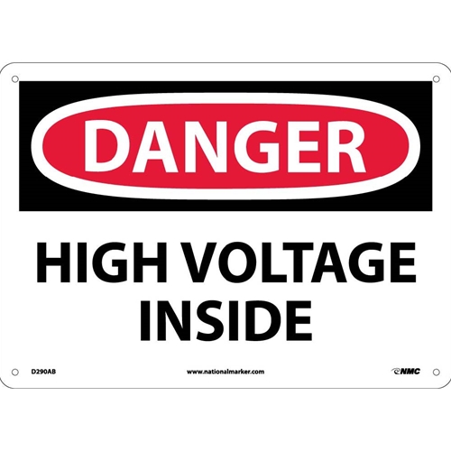 Danger High Voltage Inside Sign (D290AB)