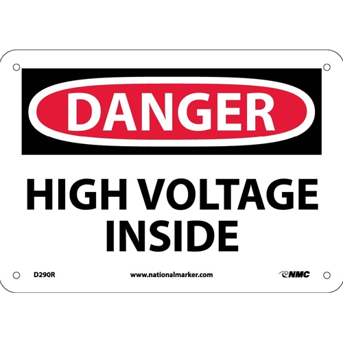 Danger High Voltage Inside Sign (D290R)