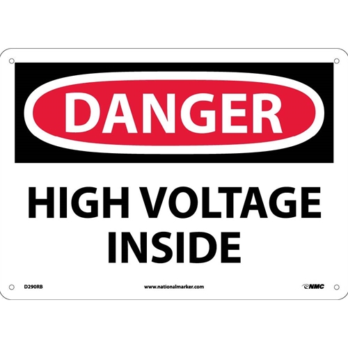 Danger High Voltage Inside Sign (D290RB)