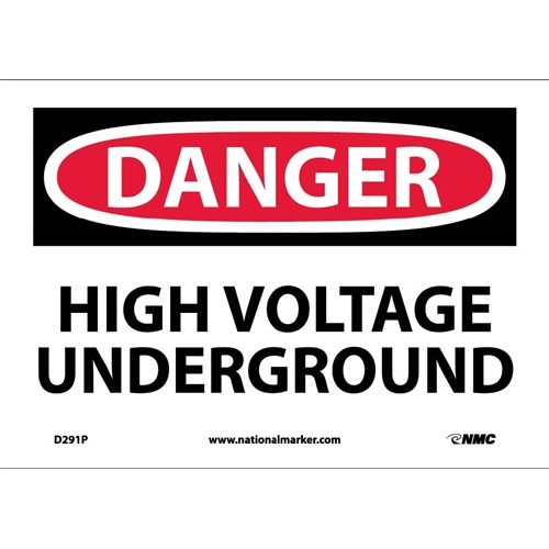 Danger High Voltage Underground Sign (D291P)