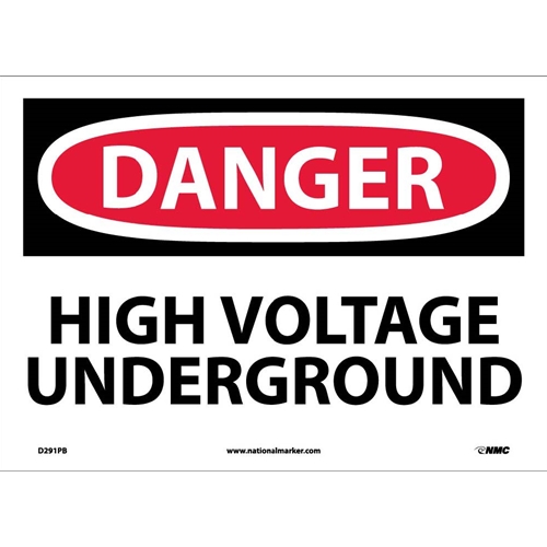 Danger High Voltage Underground Sign (D291PB)