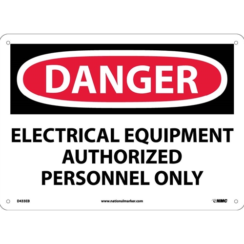 Danger Electrical Equipment Sign (D433EB)