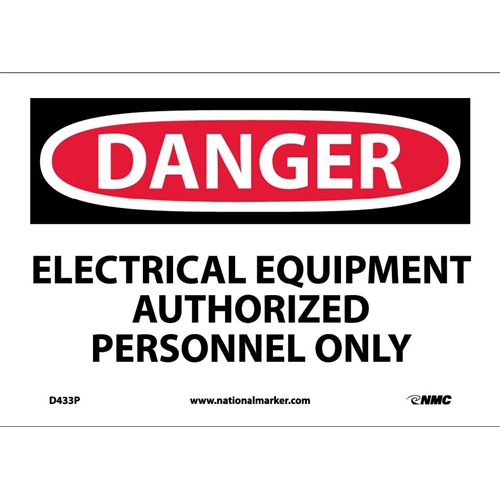 Danger Electrical Equipment Sign (D433P)