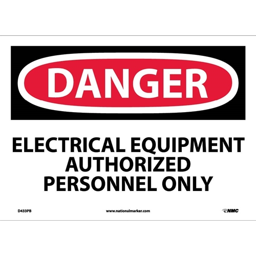 Danger Electrical Equipment Sign (D433PB)