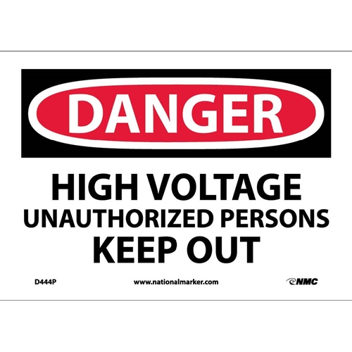 Danger High Voltage Sign (D444P)