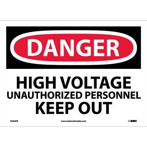 Danger High Voltage Sign (D444PB)