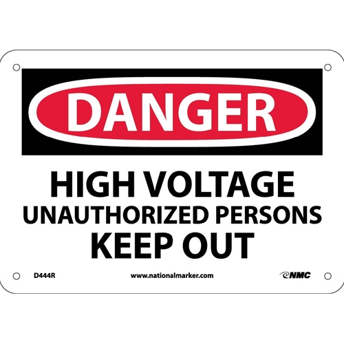 Danger High Voltage Sign (D444R)