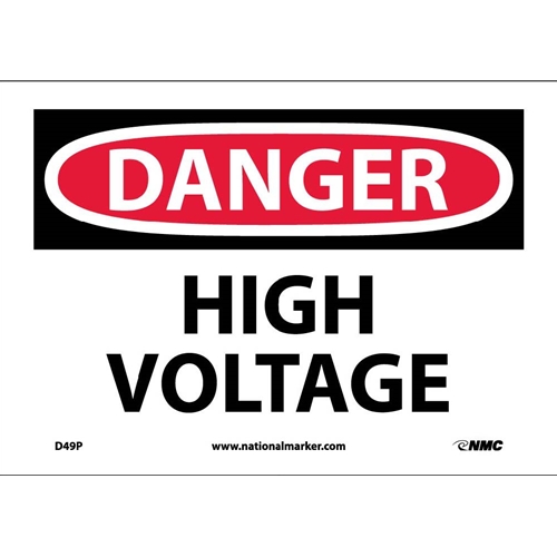 Danger High Voltage Sign (D49P)