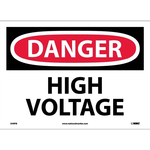 Danger High Voltage Sign (D49PB)