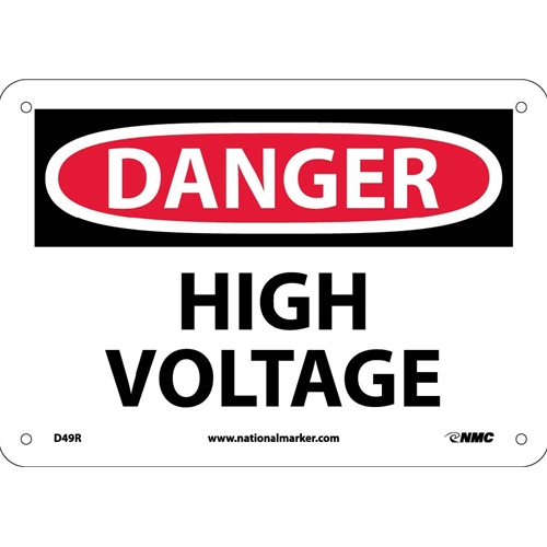 Danger High Voltage Sign (D49R)