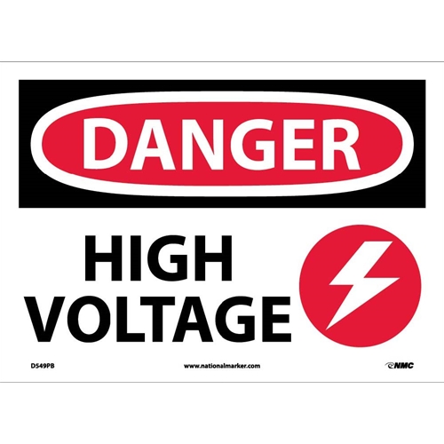 Danger High Voltage Sign (D549PB)
