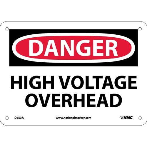 Danger High Voltage Overhead Sign (D553A)