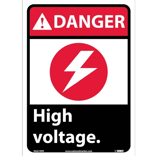 Danger High Voltage Sign (DGA10PB)