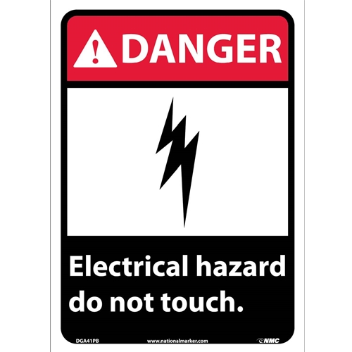 Danger Electrical Hazard Do Not Touch Sign (DGA41PB)