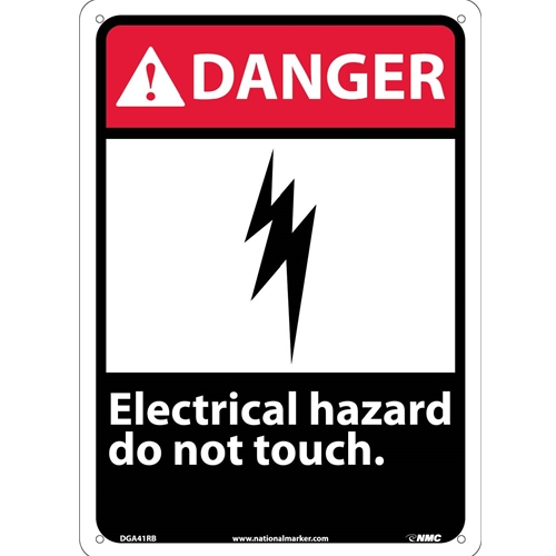 Danger Electrical Hazard Do Not Touch Sign (DGA41RB)