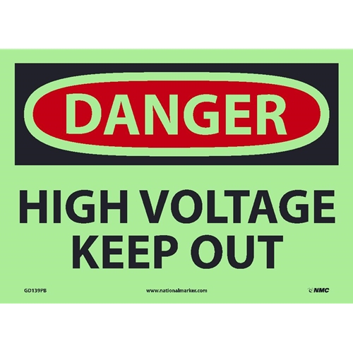 Danger High Voltage Keep Out Sign (GD139PB)