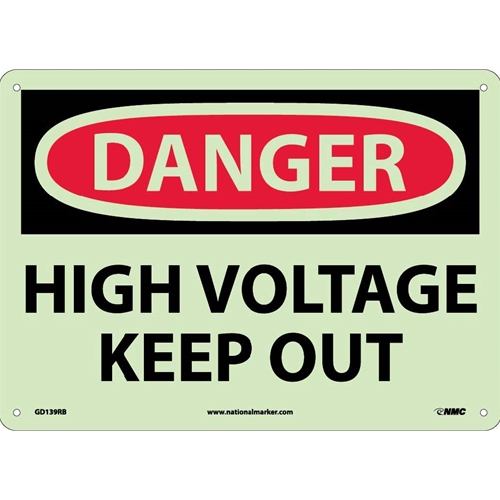 Danger High Voltage Keep Out Sign (GD139RB)