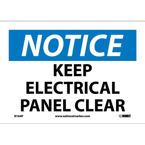 Notice Keep Electrical Panel Clear (N164P)