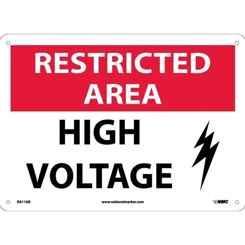 Restricted Area High Voltage Sign (RA11AB)