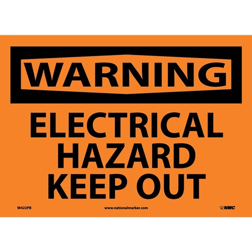 Warning Electrical Hazard Keep Out Sign (W422PB)