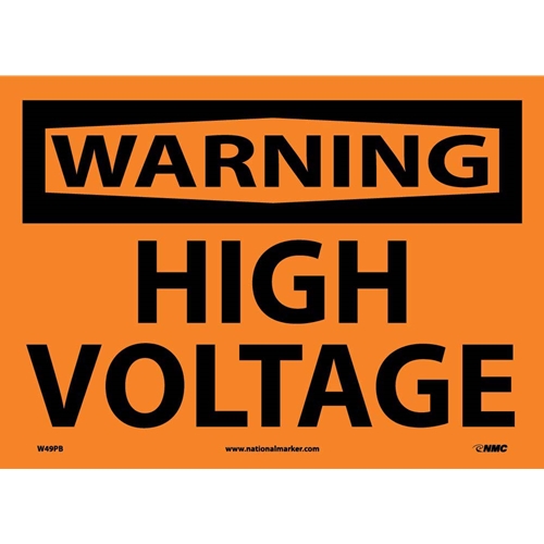 Warning High Voltage Sign (W49PB)