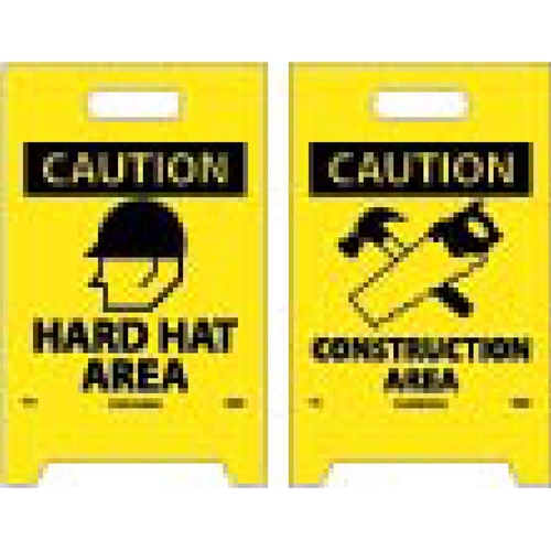 Hard Hat Area Double-Sided Floor Sign (FS16)