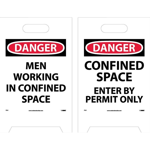 Danger Men Working In Confined Space Double-Sided Floor Sign (FS21)