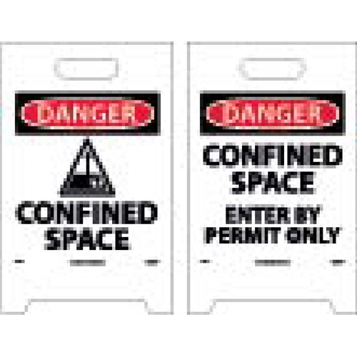Danger Confined Space Double-Sided Floor Sign (FS33)