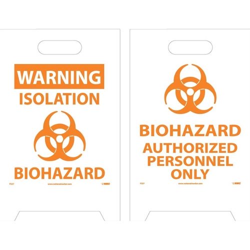 Warning Biohazard Double-Sided Floor Sign (FS37)